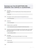 Business Law Test #2 QUESTIONS AND ANSWERS 100% VERIFIED A+ GUARANTEED