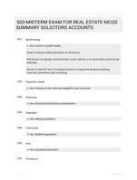 503-MIDTERM EXAM FOR REAL ESTATE  MCQS SUMMARY SOLICITORS  ACCOUNTS