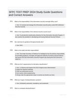 SFPC TEST PREP 2024 Study Guide Questions and Correct Answers