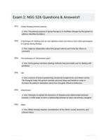 Exam 2: NSG 526 Questions & Answers!!