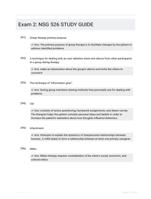 Exam 2: NSG 526 STUDY GUIDE