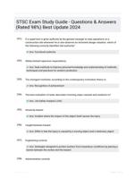 STSC Exam Study Guide - Questions & Answers (Rated 98%) Best Update 2024