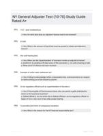 NY General Adjuster Test (10-70) Study Guide Rated A+