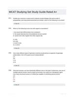 MCAT Studying Set Study Guide Rated A+