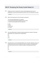 MCAT Studying Set Study Guide Rated A+