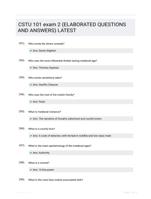 CSTU 101 exam 2 (ELABORATED  QUESTIONS AND ANSWERS) LATEST