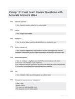 Periop 101 Final Exam Review Questions with Accurate Answers 2024