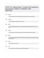 CSTU 101 Liberty Exam 1 Actual Test Questions and Answers 2024( A+ GRADED 100% VERIFIED).