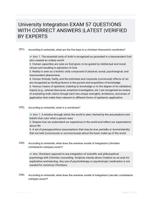 University Integration EXAM 57 QUESTIONS WITH  CORRECT ANSWERS |LATEST  |VERIFIED BY  EXPERTS