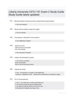 Liberty University CSTU 101 Exam 2 Study Guide Study Guide latest updated