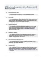 LPC Jurisprudence exam review Questions and Answers 2024