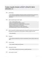 Public Health EXAM LATEST UPDATE NEW GRADED A+
