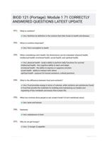 BIOD 121 (Portage): Module 1 71 CORRECTLY ANSWERED QUESTIONS LATEST UPDATE