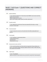 NUSC 1165 Exam 1 (QUESTIONS AND CORRECT  ANSWERS)