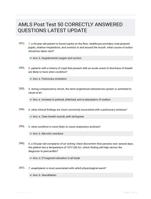 AMLS Post Test 50 CORRECTLY ANSWERED QUESTIONS LATEST UPDATE