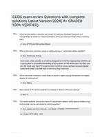 CCDS exam review Questions with complete solutions Latest Version 2024( A+ GRADED 100% VERIFIED).