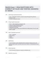 NU655 Exam 1 2024/QUESTIONS WITH CORRECT DETAILED AND VERIFIED ANSWERS/A+ GRADE