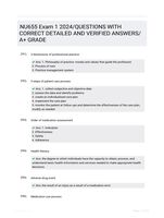 NU655 Exam 1 2024/QUESTIONS WITH CORRECT DETAILED AND VERIFIED ANSWERS/A+ GRADE