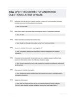 68W LPC 1 155 CORRECTLY ANSWERED QUESTIONS LATEST UPDATE