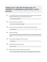 Barkley 2012 Adult NP all flashcards 513 CORRECTLY ANSWERED QUESTIONS LATEST UPDATE