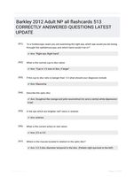 Barkley 2012 Adult NP all flashcards 513 CORRECTLY ANSWERED QUESTIONS LATEST UPDATE