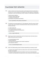 Final exam review Questions and Answers 2024