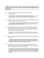 ENPC Exam Prep / Exam Questions Questions & Answers