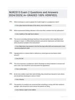 NUR2513 Exam 2 Questions and Answers 2024/2025( A+ GRADED 100% VERIFIED).