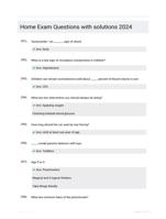 Home Exam 2024 Questions and Detailed Answers| A+ Grade