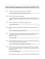 Exam Review Questions & Answers (RATED A+)