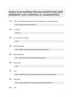 Baylor Scott & White EKG test QUESTIONS AND ANSWERS 100% VERIFIED A+ GUARANTEED