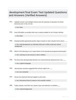 development final Exam Test Updated Questions and Answers (Verified Answers)