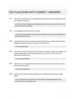 CEA Final EXAM  WITH CORRECT ANSWERS