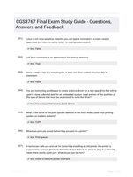 CGS3767 Final Exam Study Guide - Questions, Answers and Feedback