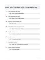 PALS Test Questions Study Guide Graded A+