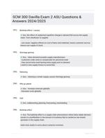 SCM 300 Davilla Exam 2 ASU Questions & Answers 2024/2025
