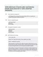 SCM 300 Exam 2 Davila Labor and Delivery EXAM 2024/2025  WITH 100% VERIFIED  ANSWERS