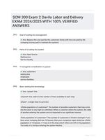SCM 300 Exam 2 Davila Labor and Delivery EXAM 2024/2025  WITH 100% VERIFIED  ANSWERS