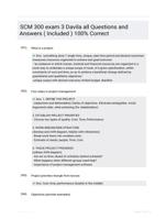 SCM 300 exam 3 Davila all Questions and Answers ( Included ) 100% Correct