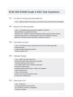 SCM 300 EXAM Guide 3 ASU Test Questions