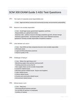 SCM 300 EXAM Guide 3 ASU Test Questions