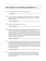 SCCJA Block 1 Test Study Guide Rated A+