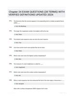 Chapter 24 EXAM QUESTIONS (28 TERMS) WITH VERIFIED DEFINITIONS UPDATED 2024