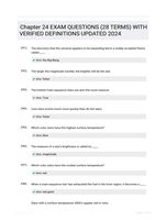 Chapter 24 EXAM QUESTIONS (28 TERMS) WITH VERIFIED DEFINITIONS UPDATED 2024