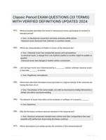 Classic Period EXAM QUESTIONS (33 TERMS) WITH VERIFIED DEFINITIONS UPDATED 2024