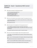 NURS124 - Exam 1 Questions) With Correct Answers