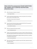WGU C224 Pre assessment EXAM QUESTIONS (58 TERMS) WITH VERIFIED DEFINITIONS UPDATED 2024