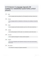 C173 Version 3 Language Agnostic 88 CORRECTLY ANSWERED QUESTIONS LATEST UPDATE