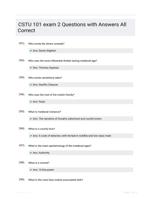 CSTU 101 exam 2 Questions with Answers All Correct