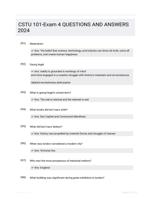 CSTU 101-Exam 4 QUESTIONS AND ANSWERS 2024
